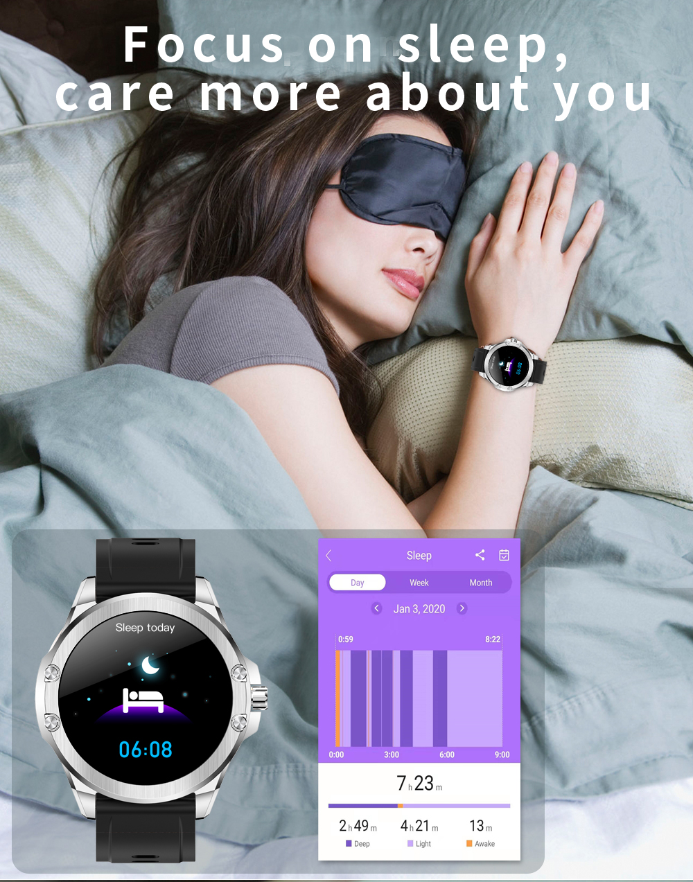 SENBONO S11 1.28 Full-Touch Screen Heart Rate Monitor Blood Pressure Measurement Fitness Tracker IP68 Waterproof Smart Watch