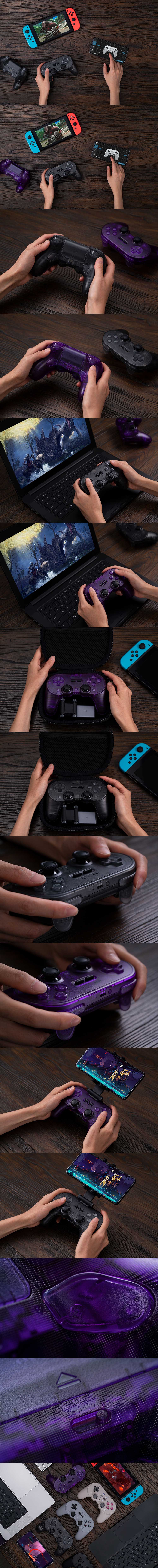 8Bitdo Pro 2 bluetooth Game Controller with Back Key Wireless Joystick Gamepad for Switch PC Android Steam