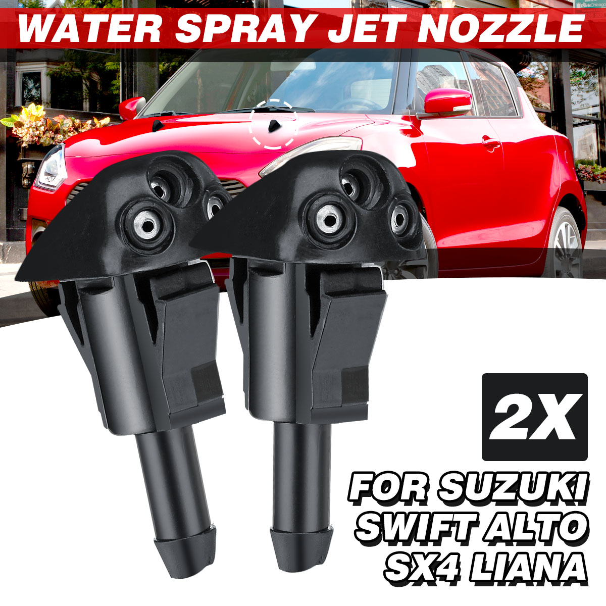2pcs Windshield Wiper Water Spray Jet Nozzle for Suzuki Swift Alto SX4 Liana