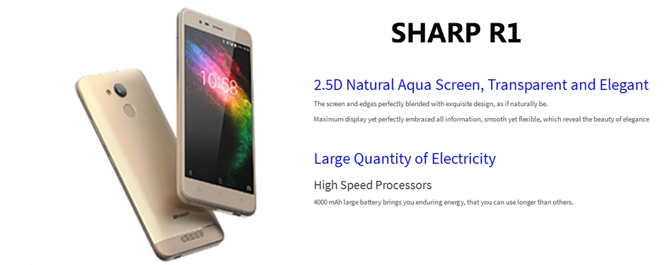 Sharp R1 Global Version 5.5" HD 4000mAh 3GB RAM 32GB ROM MT6737 Quad Core 4G Smartphone