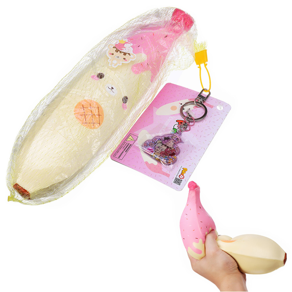 

Puni Maru Giant Banana Squishy Лицензированный 35CM Огромный медленный рост с упаковкой Jumbo Toy