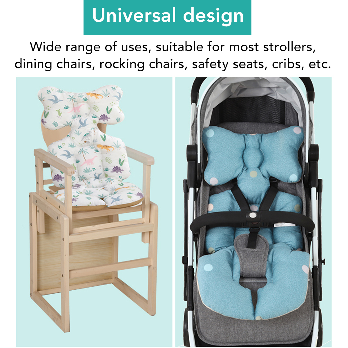 Baby Stroller Seat Cushion Baby Car Seat Cushion Cotton Seat Pad Infant Kids Carriage Seat Mat