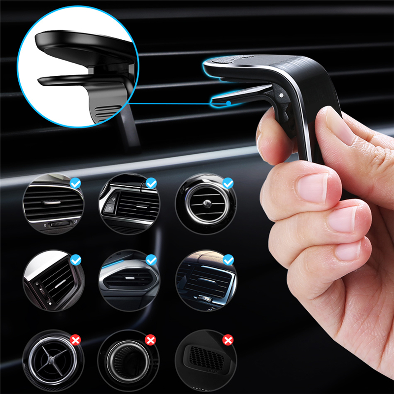Magnetic Car Phone Holder Stand 360 Metal Air Vent Magnetic Holder for iPhone 14 13 for Samsung S22 for Xiaomi 12S