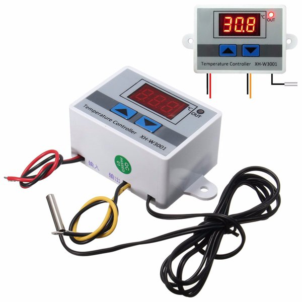

3pcs XH-W3001 220V 10A Digital Display LED Temperature Controller With Thermostat Control Switch Probe