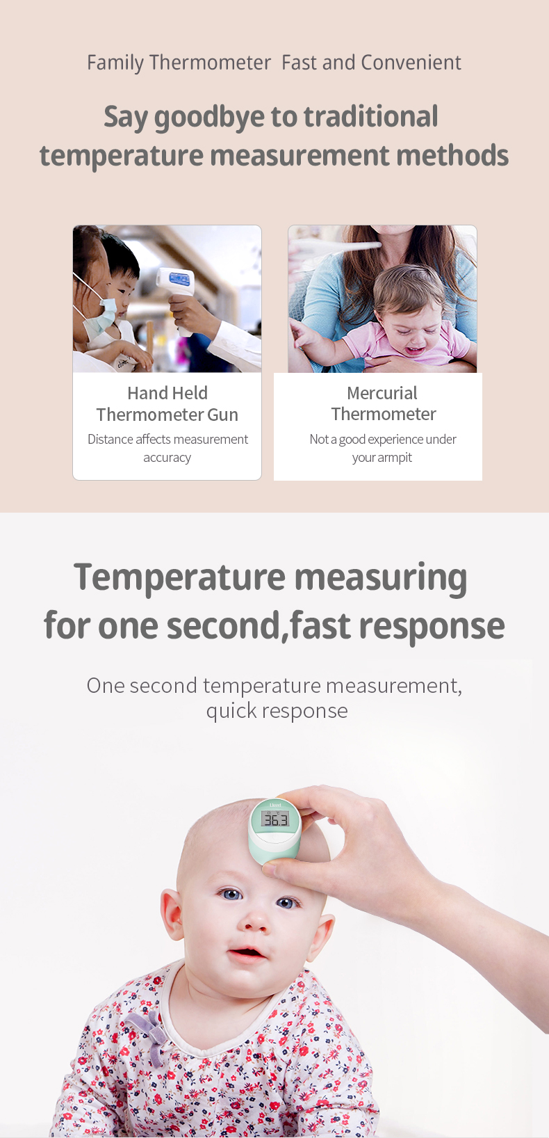 UREEl C1 Infrared Thermometer Non-contact High-precision Precision Forehead Thermometer For Adults Children Infants And Young Children