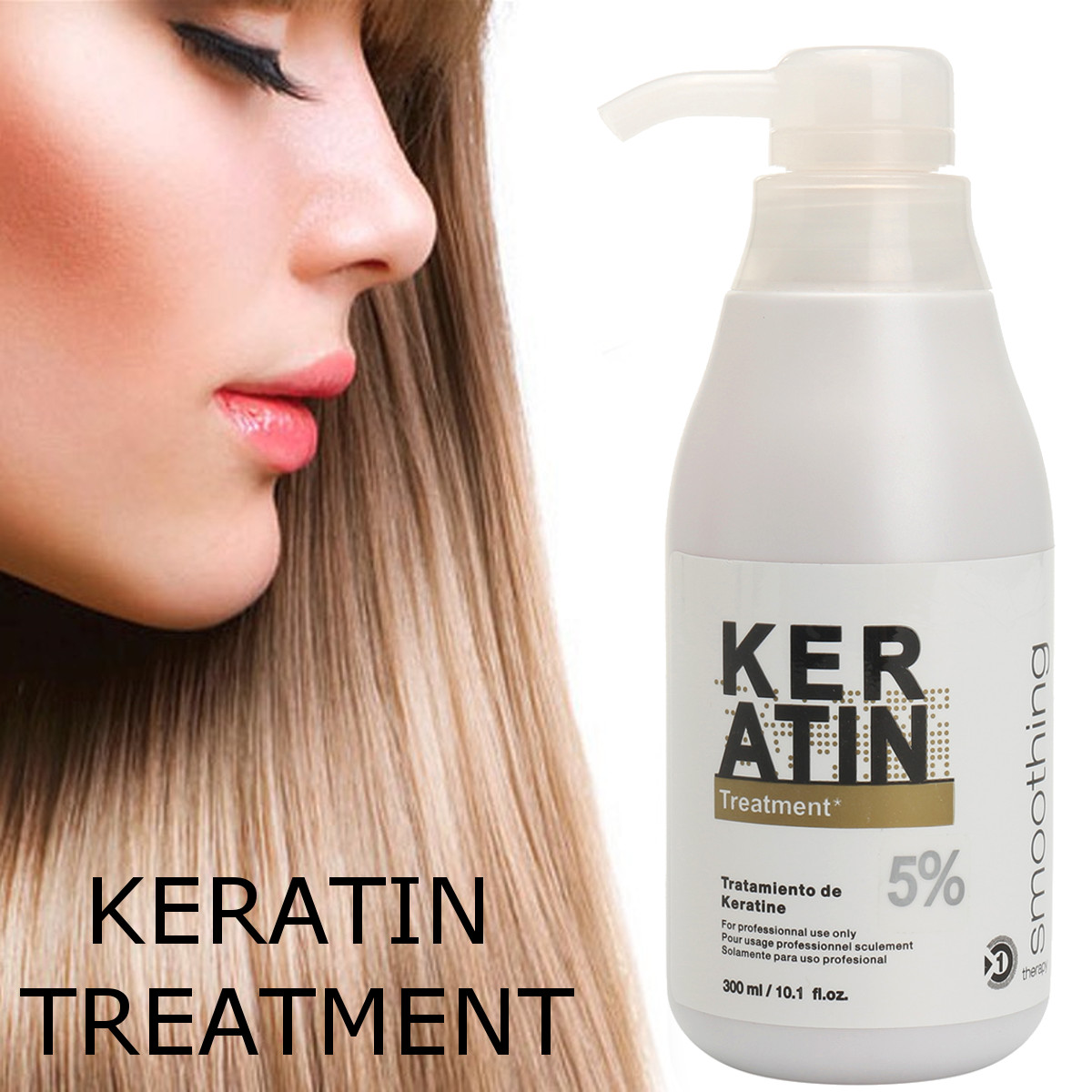 Pure Brazilian Keratin Straightening 5% Treatment Hair Care Repair Healing Hair 300ml Hair Care Smoothing