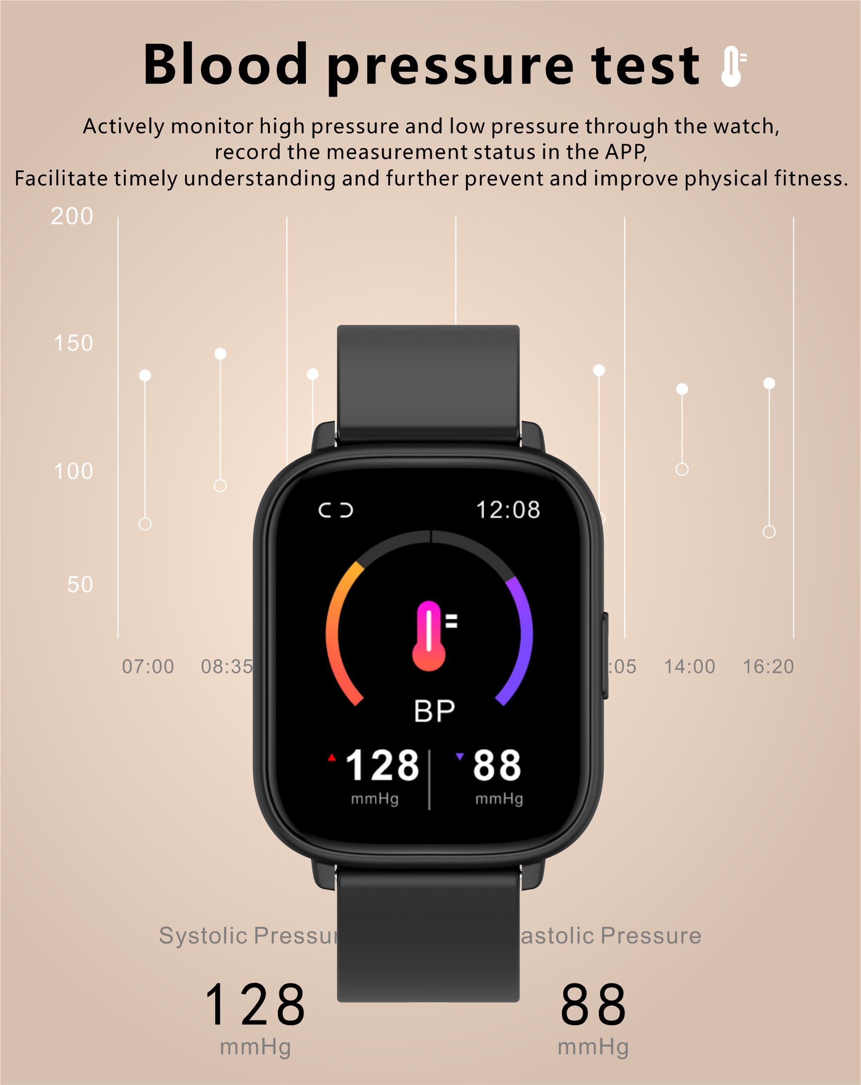 Q9 Pro 1.85 inch HD Screen Body Temperature Measurement Heart Rate Blood Pressure SpO2 Monitor Fitness Tracker 45 Days Long Standby BT 5.0 Smart Watch