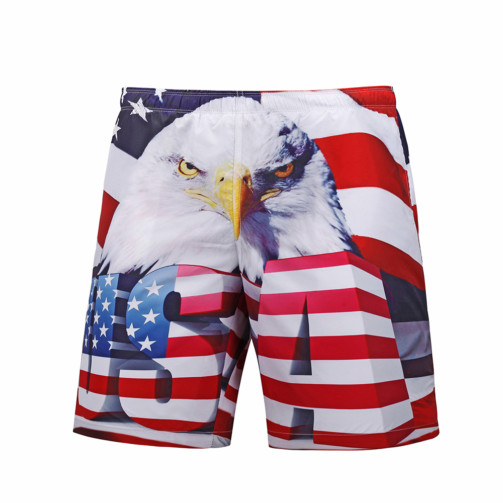 

S5237 Мужские шорты Брюки Флаг Eagle Головка печатные шорты Пляжный Шорты для досок Comfortable