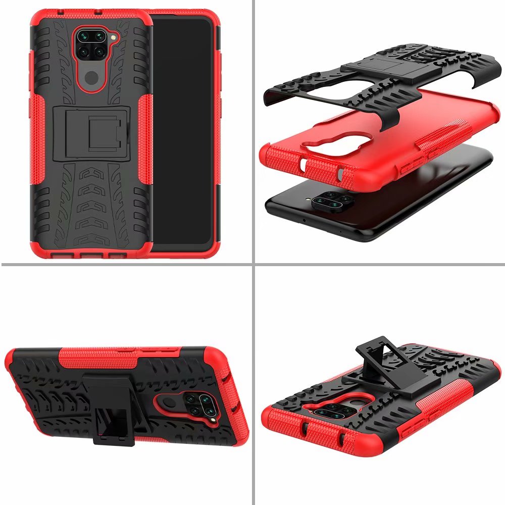 Bakeey for Xiaomi Redmi Note 9 / Redmi 10X 4G Case Armor Shockproof Non-slip with Bracket Stand Protective Case Non-original