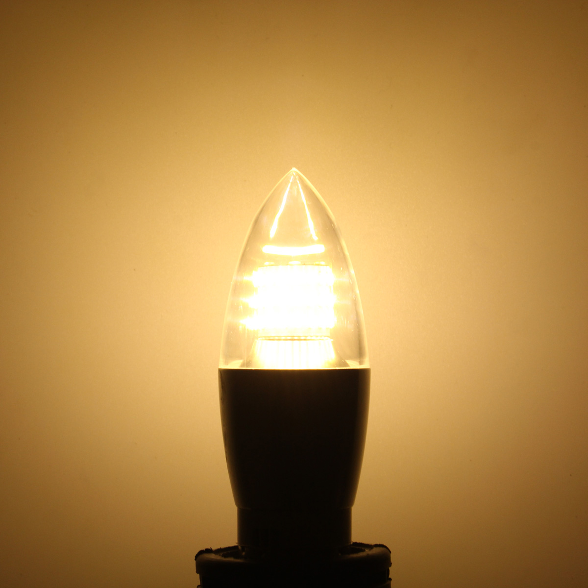 Dimmable E27 E12 E14 7W  60 SMD 3014 LED Warm White White Sliver Candle Lamp Bulb AC 220V