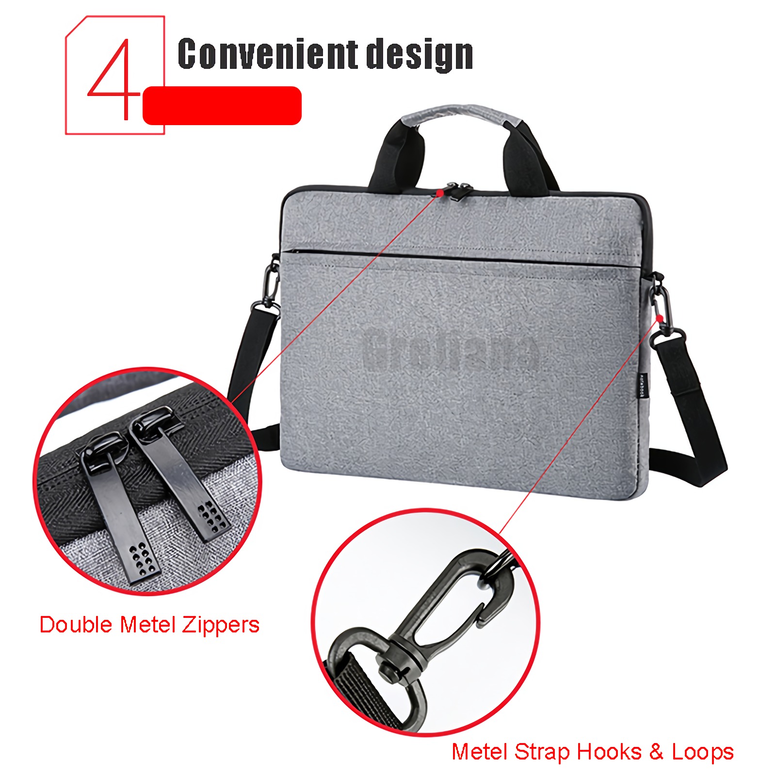 Multi-use Strap Laptop Sleeve Bag With Handle For 10