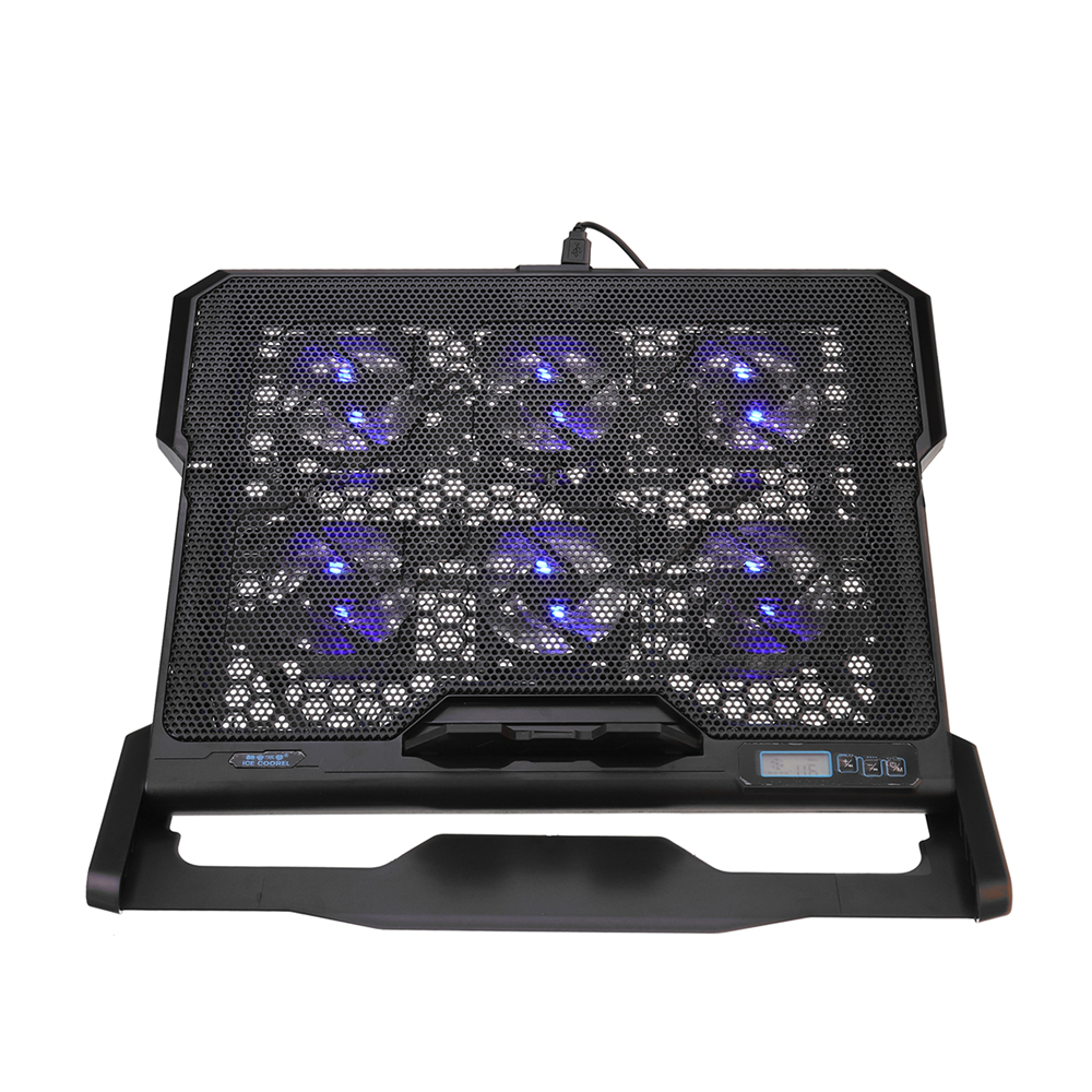Adjustable Laptop Cooling Pad USB Cooler 6 Cooling Fans With Stand For 12-15.6 inch Laptop Use 17