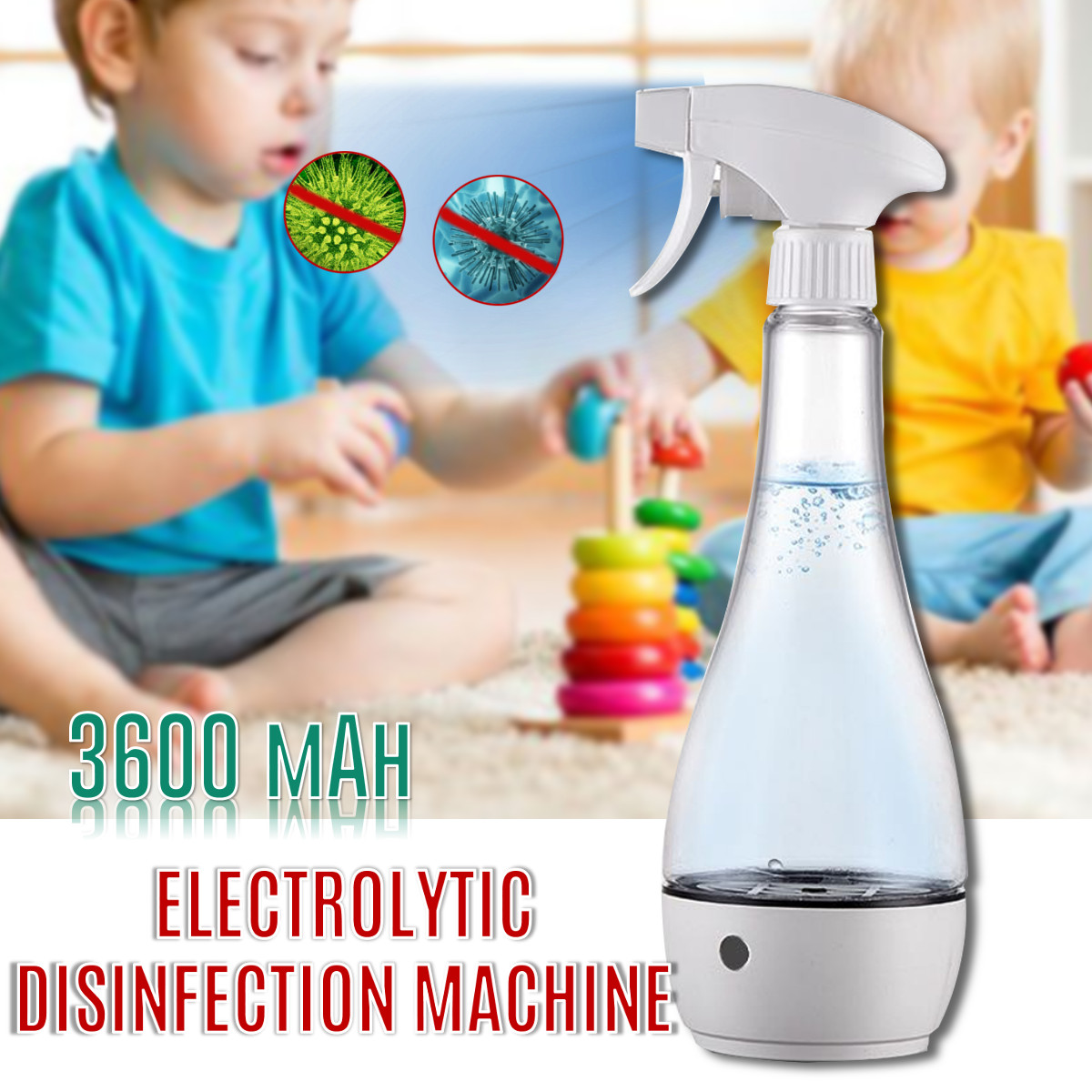84 Disinfection Water Electrolytic Generator Disinfectant Liquid Hypochlorous Making Machine Sterilizer Sprayer 