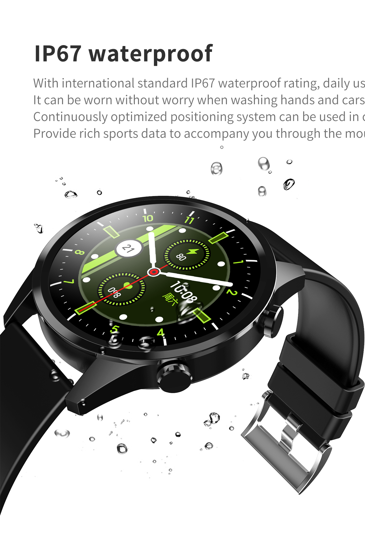 [bluetooth Calling] Bakeey F35 Dual UI Display Heart Rate Blood Pressure Oxygen Monitor Music Control Custom Dial Weather Display Smart Watch