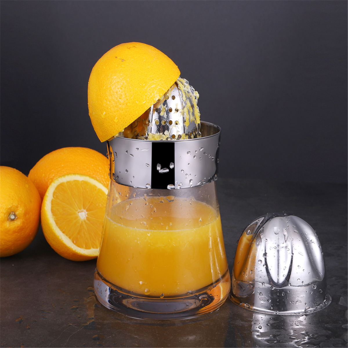 Bakeey 700ML 304 Stainless Steel Manual Juicer Lemon Clip Fruit juicer Baby Juicer Multifunctional Kitchen Mini Handheld Juicer
