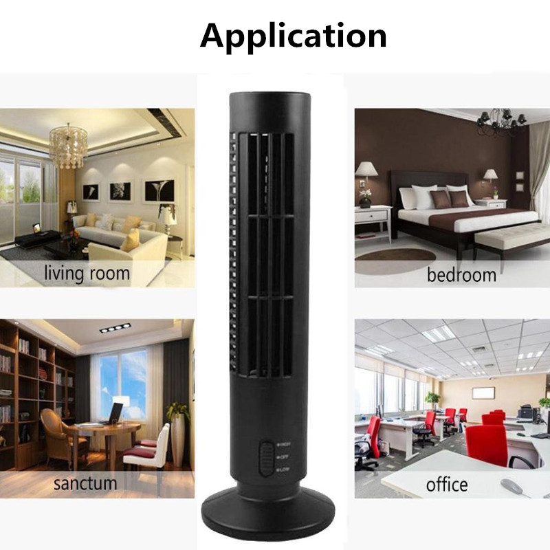 Portable Mini USB Leafless Tower Fan Ultra-quiet Desk Cooling Fan Purifier For Home Computer Office 21