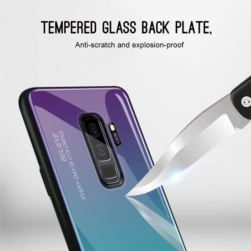 Bakeey Gradient Tempered Glass Protective Case For Samsung Galaxy Note 9/Note 8/S9/S9 Plus/S8/S8 Plus