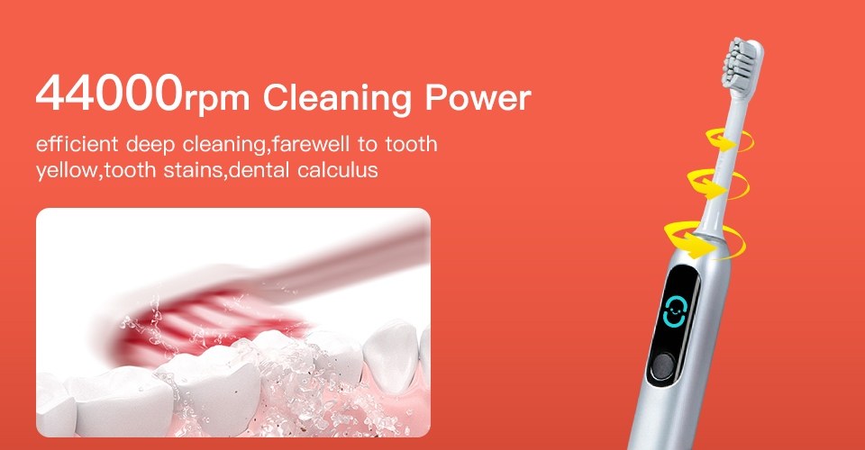 BEHEART W1 Sonic Electric Toothbrushes Touchscreen Whiten Intelligent Toothbrush for Adult Original Brush Tips Replacement Heads