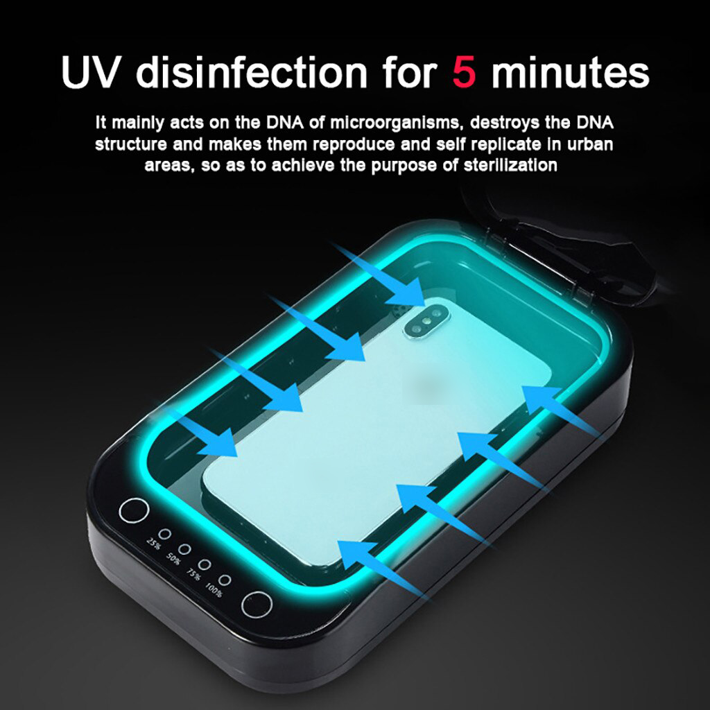 Bakeey A01 Multi-functional Double UV Watch Disinfection Phone Sterilizer Box Jewelry Phones Cleaner with Aromatherapy