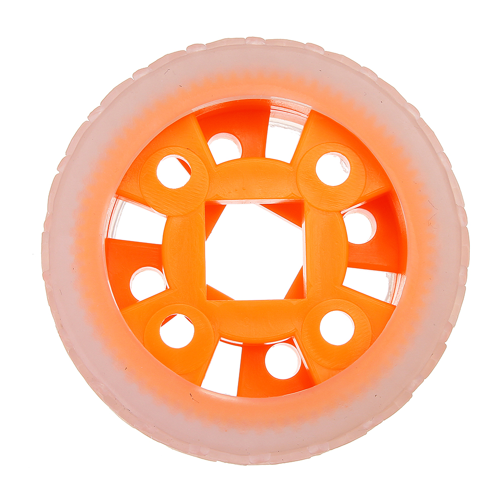 47*12mm/47*21mm 64T Transparent Tire Orange Rubber Wheel for DIY Smart Chassis Car Accessories 6