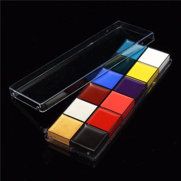 12 Colors Body Art Painting Oil Cosmetic Makeup Bright Party Facial Face Design