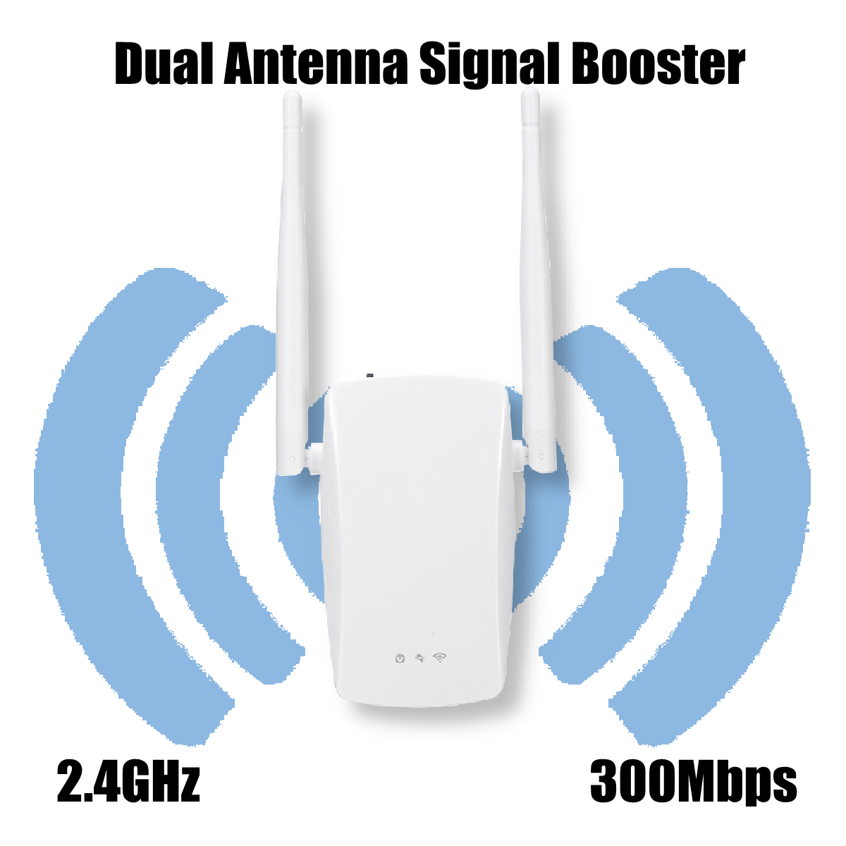 300Mbps 2.4G Wireless Wifi Repeater AP Router Dual Antenna Signal Booster Extender Amplifier