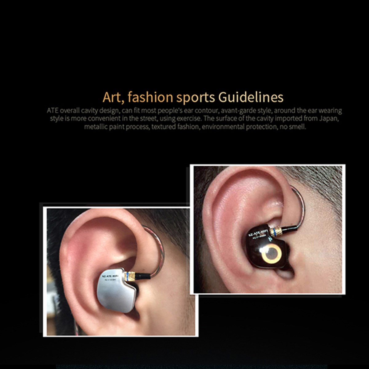 KZ ATE 3.5mm Metal In-ear Wired Earphone HIFI Super Bass Copper Driver Noise Cancelling Sports 14