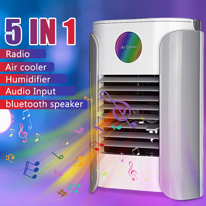 Multi-function Air Conditioner Cooler Fan Humidifier bluetooth FM Radio Speaker