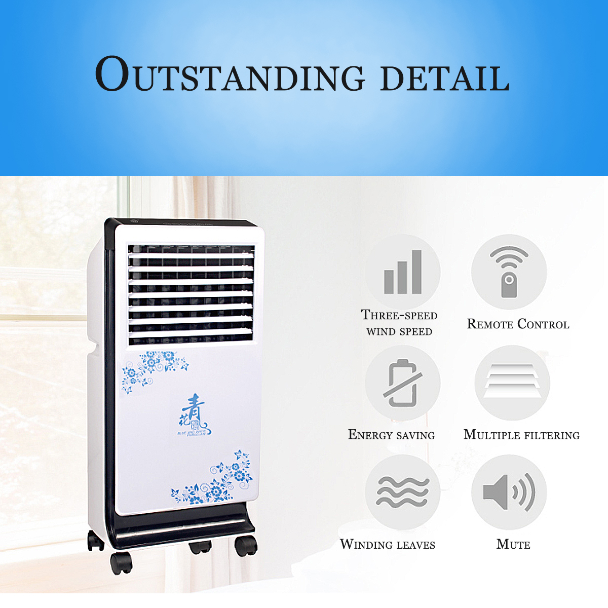 220V Portable Summer Mini Air Conditioner Cooling Artic Cooler Conditioning Fan 16