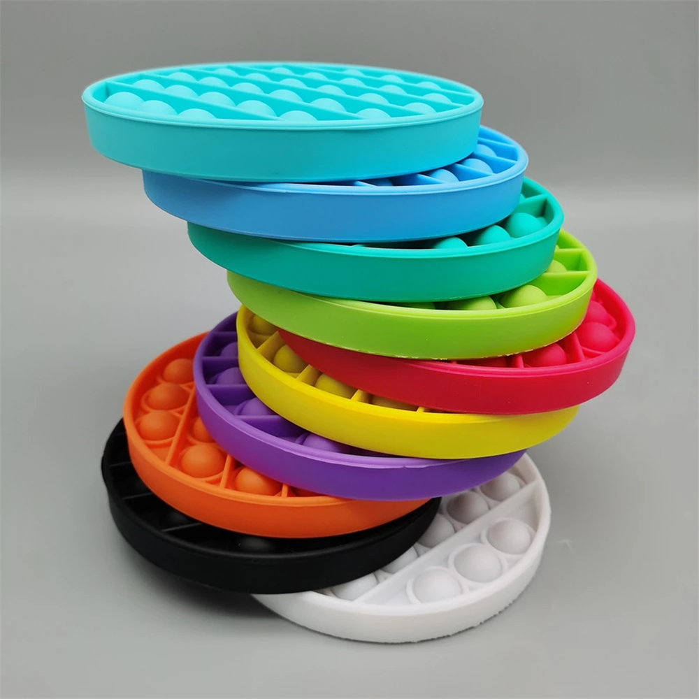 Bubble Sensory Decompression Toy Round Anti-stress Extrusion Fidget Reliever Funny Education Puzzle Toy for Adults Kids