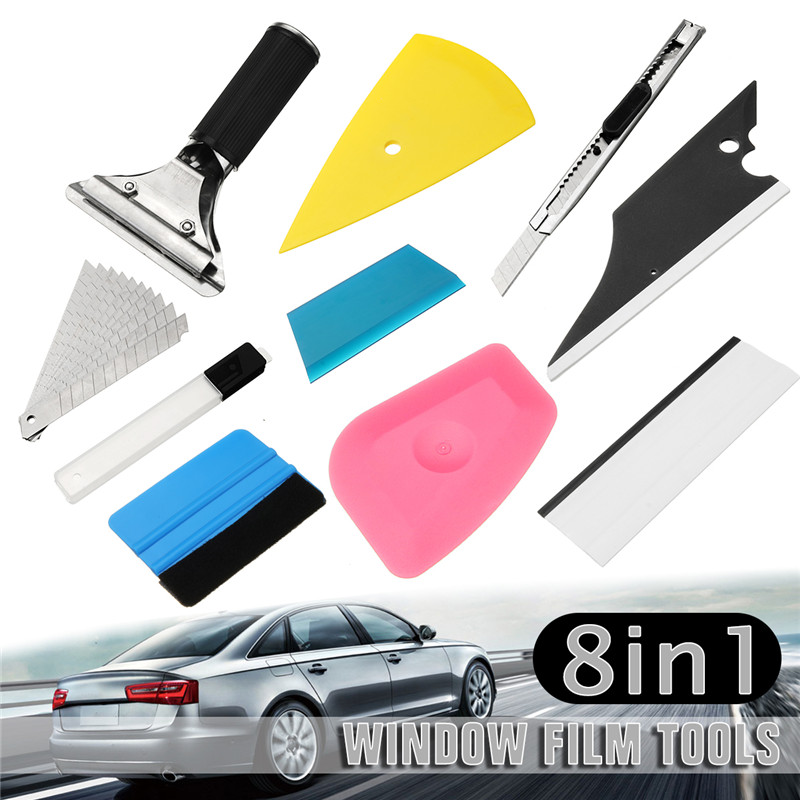 11 in 1 Car Window Tint Tools Kit for Vinyl Film Tinting Squeegee Multicolor