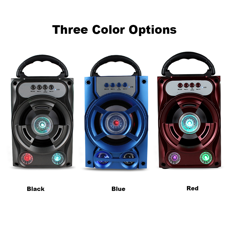 Portable Wireless Bluetooth Speaker Colorful Light Dual Unit Stereo Bass Party Outdoors Speaker 82