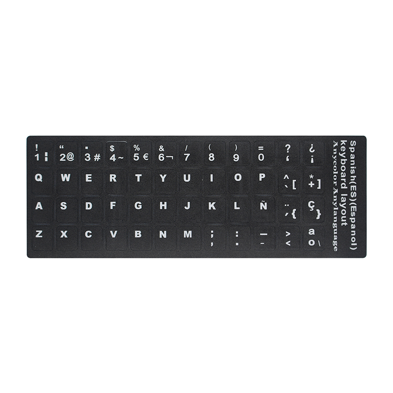 Standard Smooth Laptop Notebook Keyboard Stickers German Russian Spanish French Italian Arabic 6 Language 24