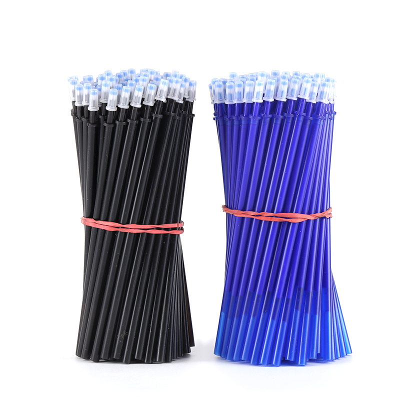 

100Pcs/Set Office Gel Pen Erasable Refill Rod Magic Erasable Pen Refill 0.5mm Blue Black Ink School Stationery Writing Tool Gift