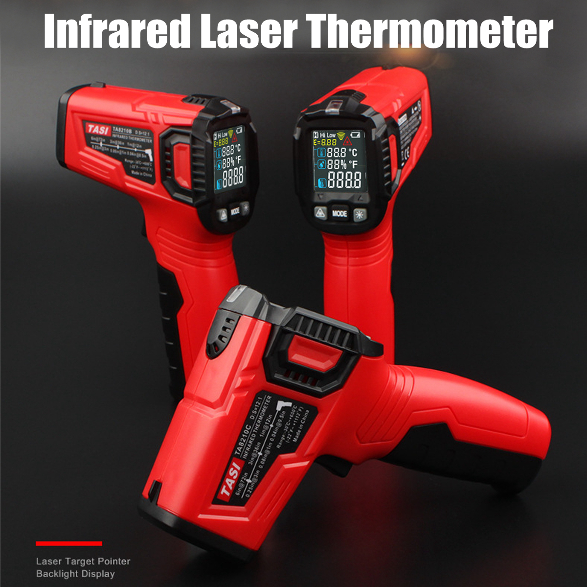 -30~600℃ Temperature Thermometer Infrared Thermometer Humidity Meter Laser Thermometer
