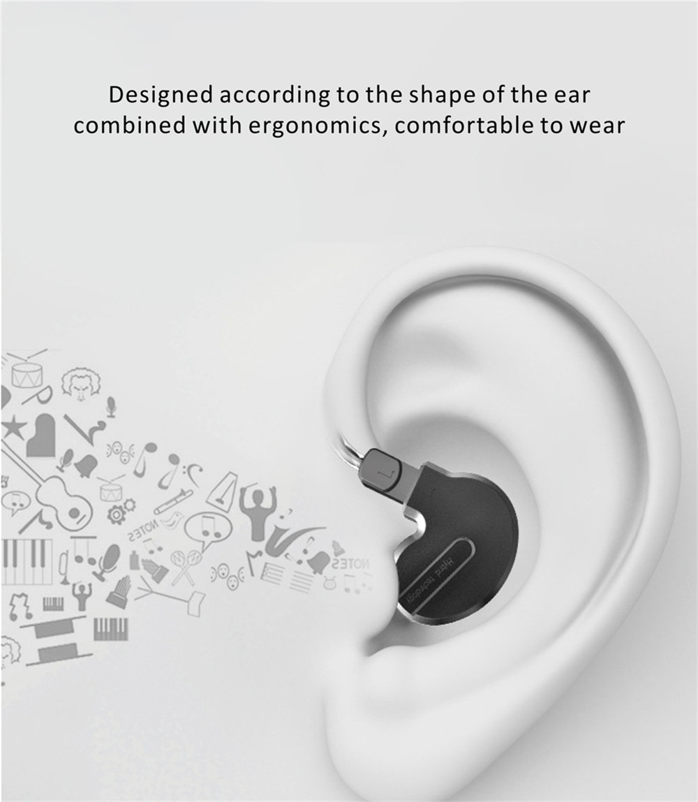 KB1 Triple Drivers 0.78mm Pin Removable Cable Earphone HiFi Stereo In-Ear Sports Metal Shell Headset 72