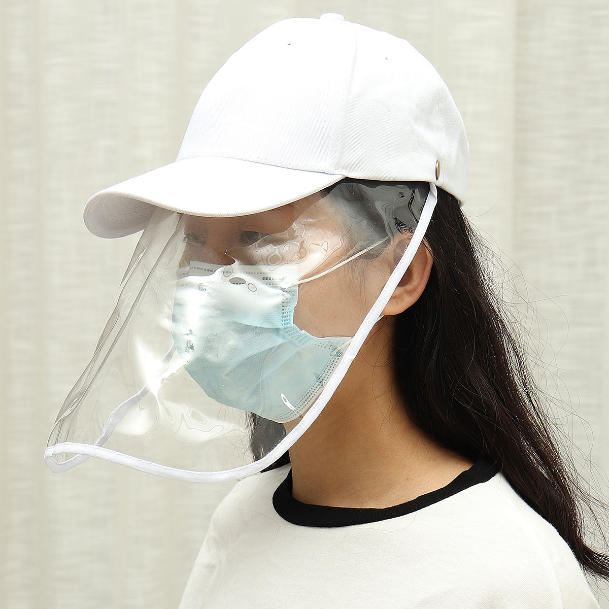 Clear Full Face Hat Waterproof Cover Mask Cap Shield Protective Anti-spitting