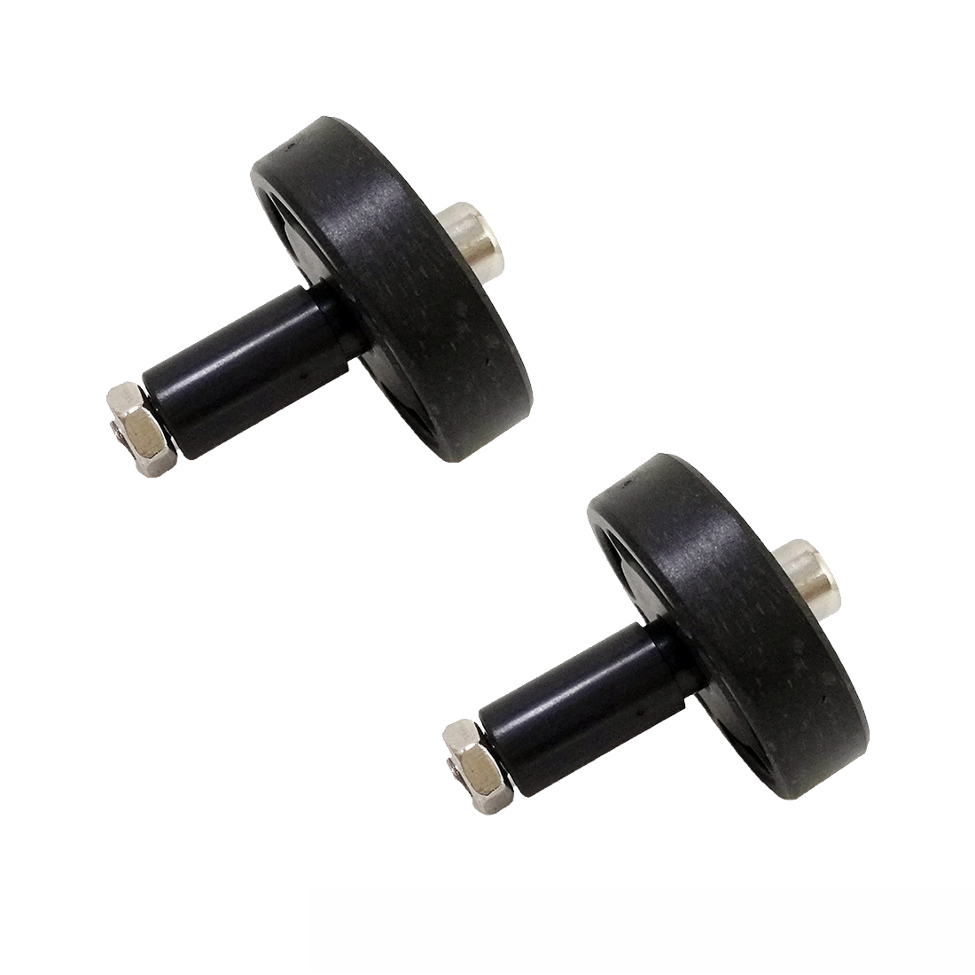 2Pcs Black Rubber Bearing Wheels for Chassis Tank Car 9