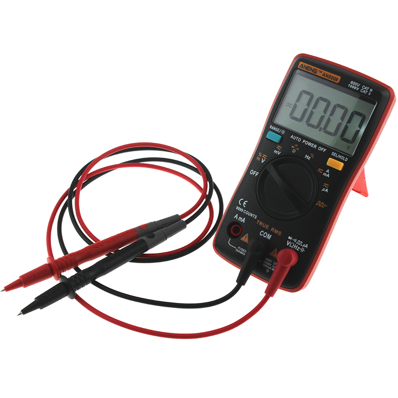 ANENG AN8008 True RMS Wave Output Digital Multimeter 9999 Counts Backlight AC DC Current Voltage Resistance Frequency Capacitance Square Wave Output 17