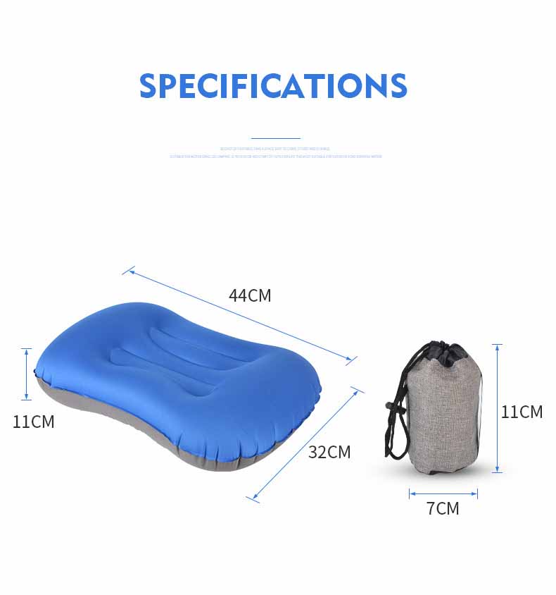 IPRee® Outdoor Travel Air Inflatable Pillow Sleep Headrest Neck Massage Folding Cushion 14