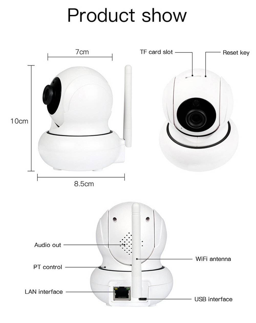 Wanscam K21 1080P WiFi IP Camera 3X Zoom Face Detection Camera P2P Baby Monitor Video Recorder 14
