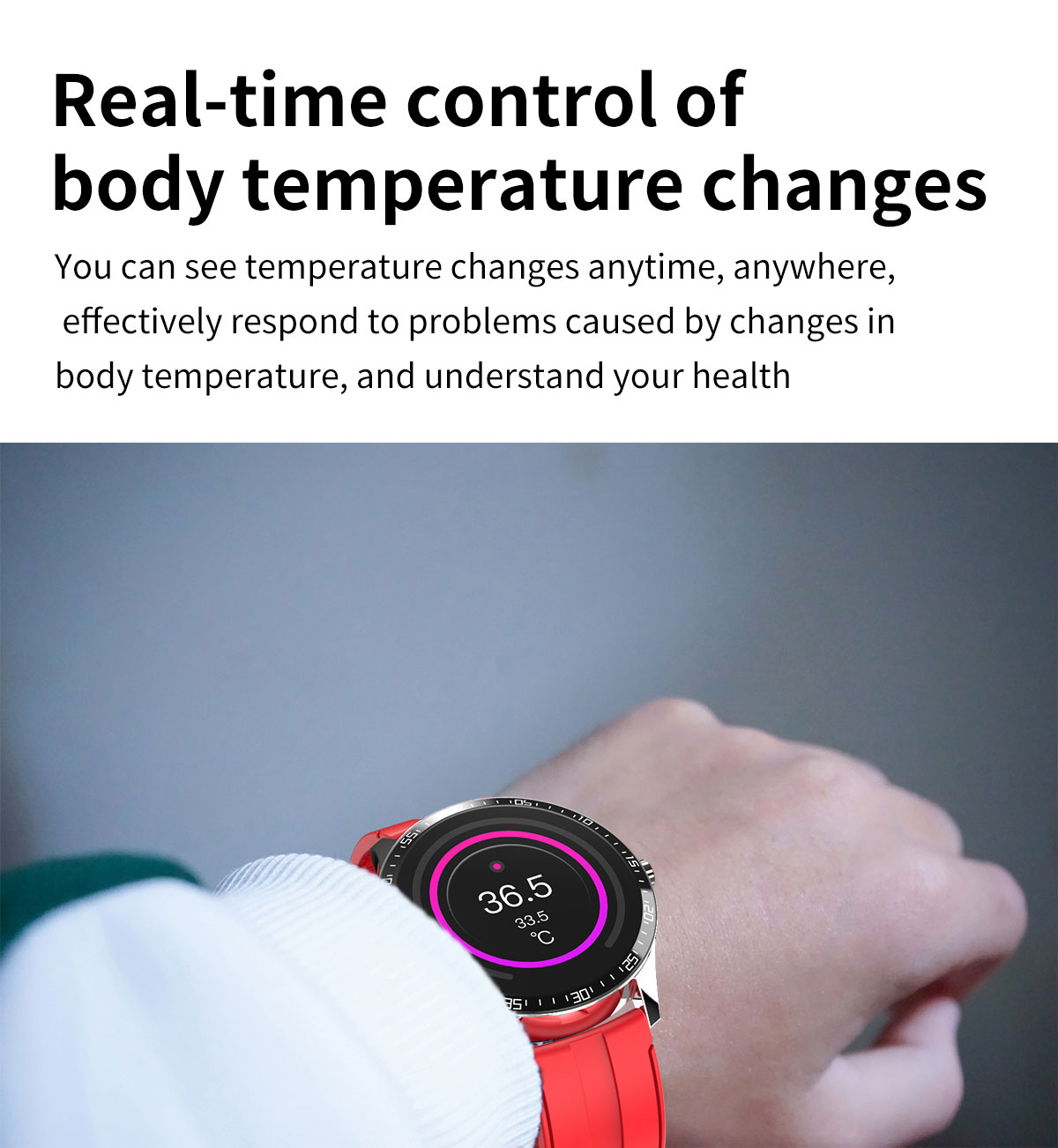 [bluetooth Call]SENBONO S82 Body Temperature Measurement Heart Rate Blood Pressure Monitor Weather Display Smart Watch