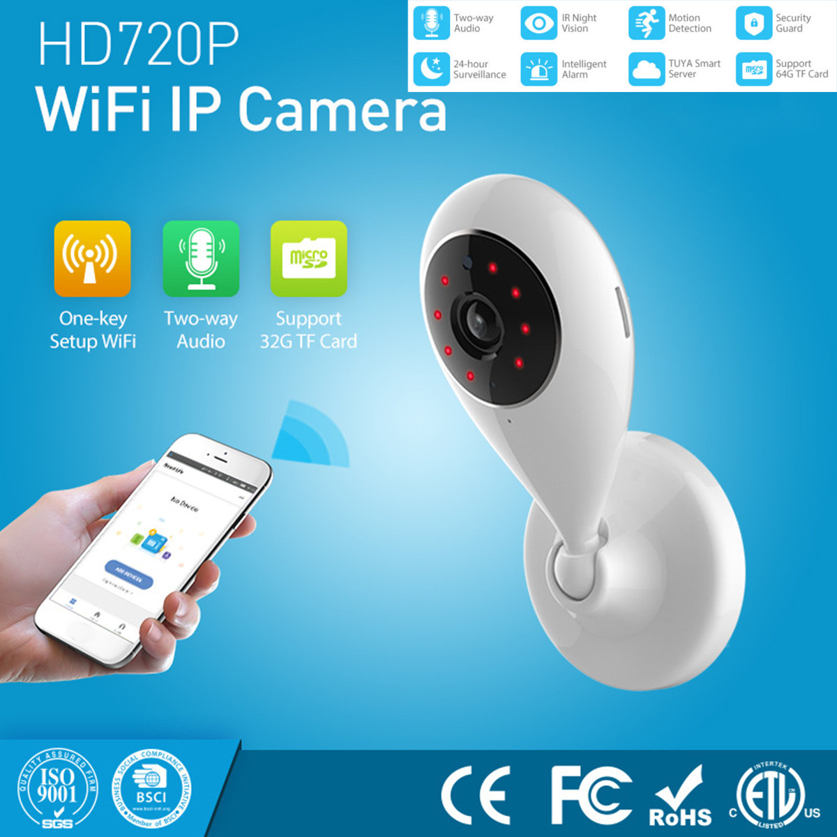 WIFI Security IP Camera HD 720P Wireless Smart Night Vision Home Baby Monitor 4