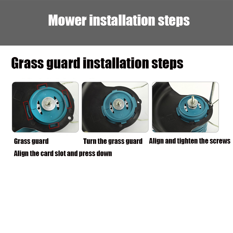 21V Cordless Electric Grass Trimmer with 1/2Pcs Battery Adjustable Lawn Mower