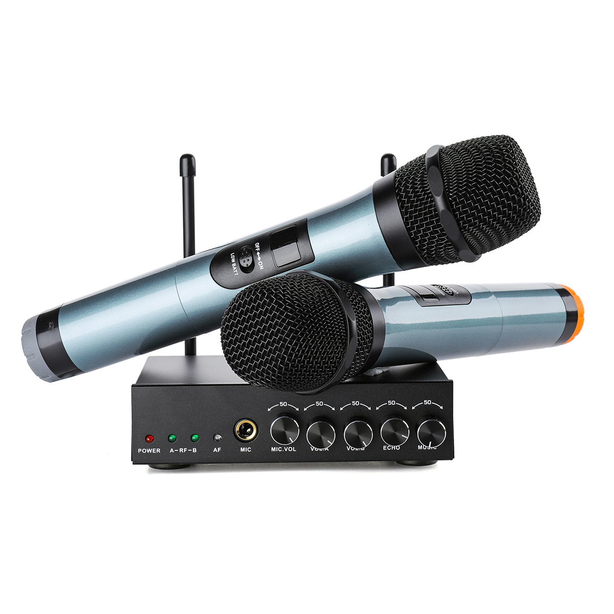 Elegiant Studio Bluetooth Wireless Handheld UHF 2-Channel Microphone System Home Karaoke Kit 13