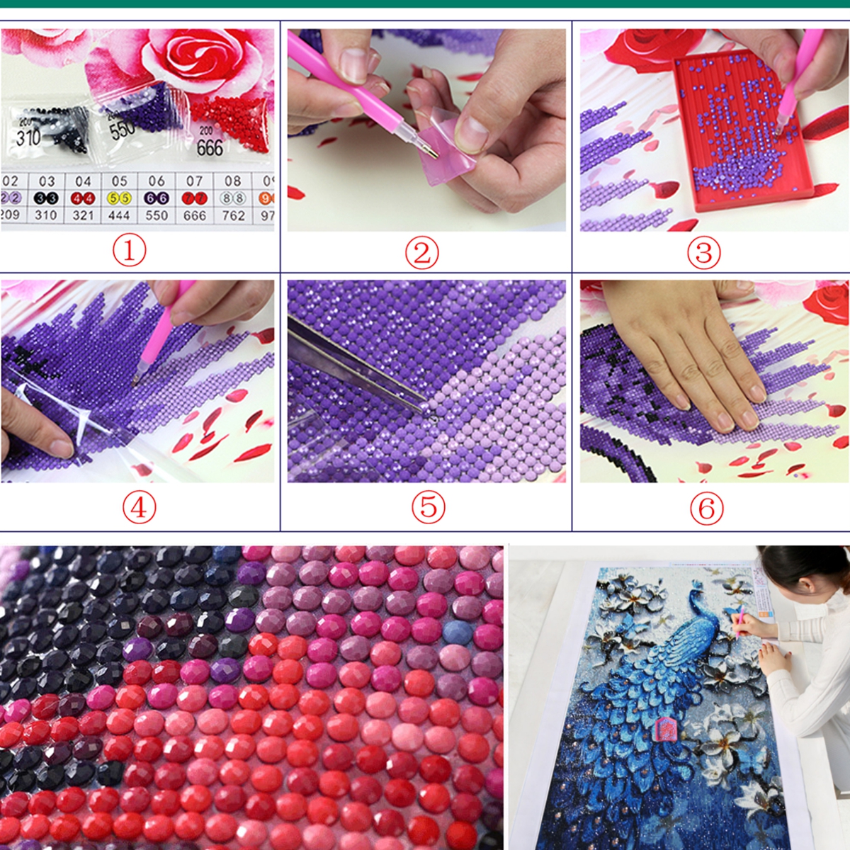 42pcs DIY Diamond Painting Tools Kit 5D Embroidery Cross Stitch Diamond Tool Set Painting Accessories