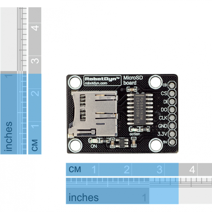 3Pcs RobotDyn Micro SD Card High Speed Module For 3.3V 5V Logic For MicroSD MMC 