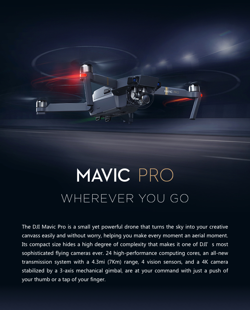 DJI Mavic Pro OcuSync FPV With 3Axis Gimbal 4K Camera RC Quadcopter RTF