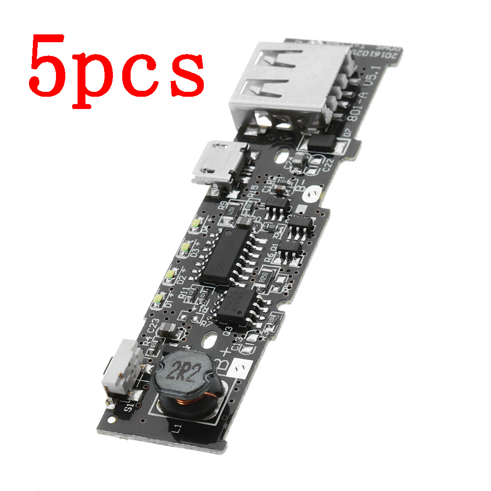 

5pcs DIY Power Bank Motherboard Circuit Board Lithium Battery Charging Board 4S / 8S Lithium Battery Universal