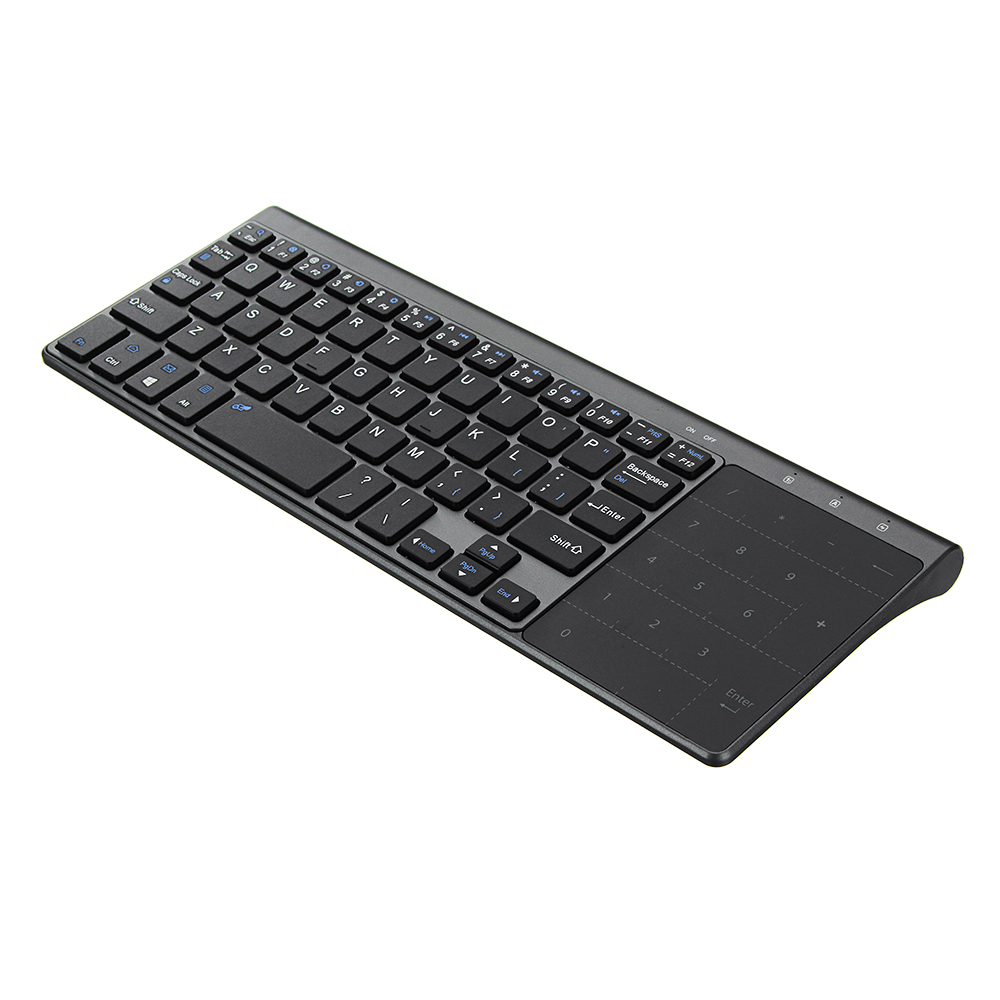 JP136 Ultra Thin 2.4GHz Wireless Keyboard with Touch Pad for Laptops Desktop Computers 12